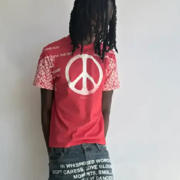 Peace T Shirt Red (1)