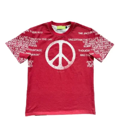 Peace T Shirt Red (2)